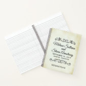 Nep-Antieke Pergament Westerse Stijl Trouwen Notitieboek (Binnen)