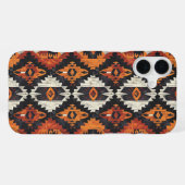 Nep Azteekse houtnerf iPhone Hoesje (Achterkant horizontaal)