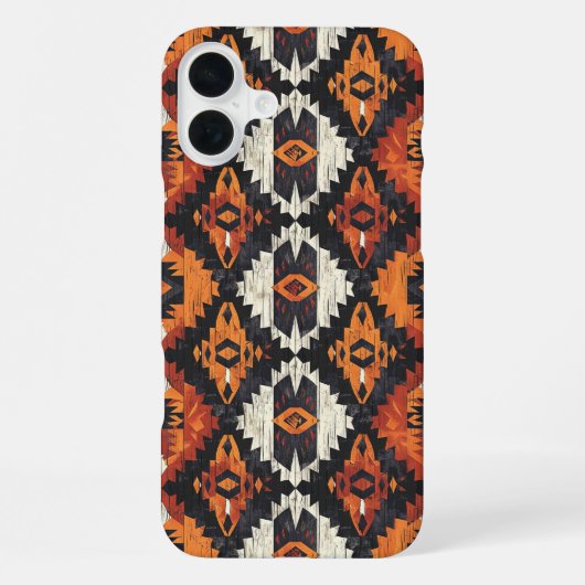 Nep Azteekse houtnerf iPhone Hoesje (Achterkant)
