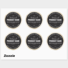 Nep-beige folieproduct ronde sticker
