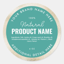 Nep-beige folieproduct ronde sticker