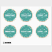 Nep-beige folieproduct ronde sticker (Vel)