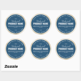 Nep-beige folieproduct ronde sticker