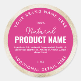 Nep-beige folieproduct ronde sticker
