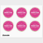 Nep-beige folieproduct ronde sticker (Vel)