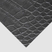 Nep Black Alligator Krokodillen Leerprint Tissuepapier (Detail)