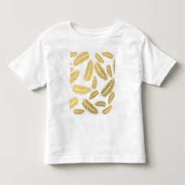 Nep bladpatroon van namaakgoud kinder shirts