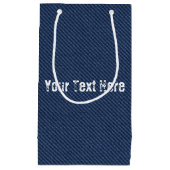 Nep blauw denim cadeautas met gepersonaliseerde te (Voorkant)