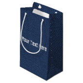 Nep blauw denim cadeautas met gepersonaliseerde te (Voorkant Gekanteld)