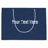 Nep blauw denim cadeautas met gepersonaliseerde te (Voorkant)