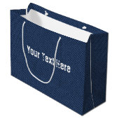Nep blauw denim cadeautas met gepersonaliseerde te (Voorkant Gekanteld)