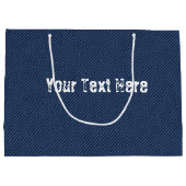 Nep blauw denim cadeautas met gepersonaliseerde te (Achterkant)