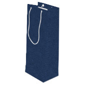 Nep Blauwe Denim Cadeautas (Achterkant Gekanteld)