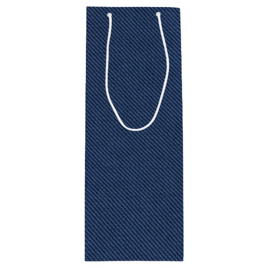 Nep Blauwe Denim Cadeautas (Voorkant)