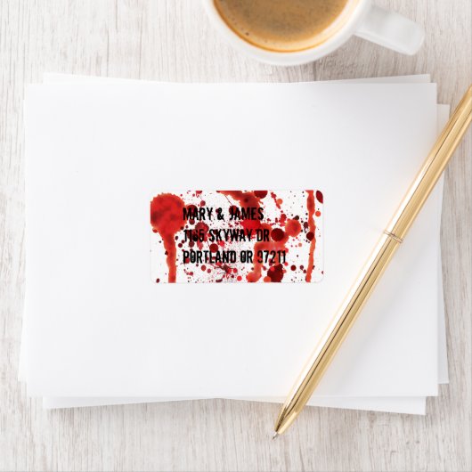 Nep-bloed Spletters Etiket (Insitu)