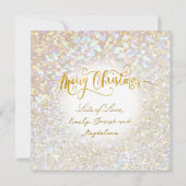 nep bokeh glittereffect babyfoto feestdagenkaart (Achterkant)