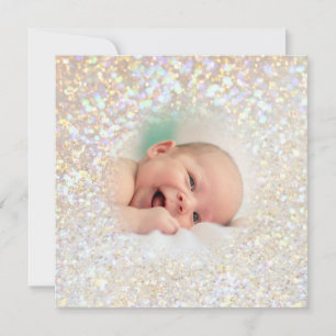 nep bokeh glittereffect babyfoto feestdagenkaart