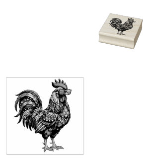 Nep Borduurwerk Patriottische Haan Rubberstempel