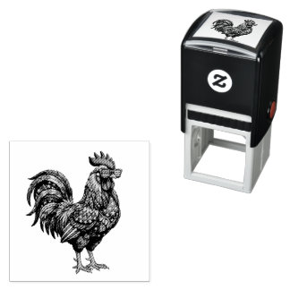 Nep Borduurwerk Patriottische Haan Zelfinktende Stempel