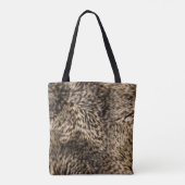 Nep bruin bont tote bag (Achterkant)