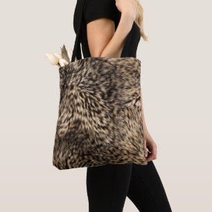Nep bruin bont tote bag