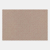Nep bruin en rood kraftpapier met meerdere patrone inpakpapier vel (Voorkant 3)