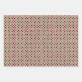 Nep bruin en rood kraftpapier met meerdere patrone inpakpapier vel (Voorkant)