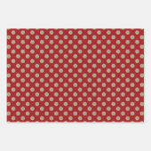Nep bruin en rood kraftpapier met meerdere patrone inpakpapier vel (Voorkant 3)