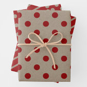 Nep bruin en rood kraftpapier met meerdere patrone inpakpapier vel