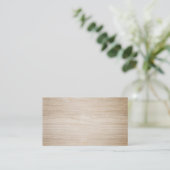 Nep Bruin Hout Blank Visitekaartje (Staand voorkant)
