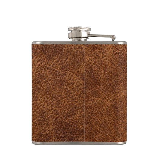 Nep bruin leren moderne monogram heupfles (Achterkant)