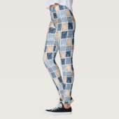 Nep Crème Denim Blauwe Broek Leggings (Links)