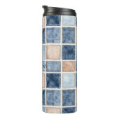 Nep Crème Denim Blauwe Broek Thermosbeker (Geroteerd rechts)
