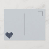 Nep Crème Denim Blauwe Broekstof Briefkaart (Achterkant)