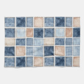 Nep Crème Denim Blauwe Jean Bruidsdouche Theedoek (Horizontaal)