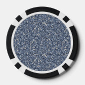 Nep Crème Denim Blauwe Jean Glitters Poker Chips (Achterkant)