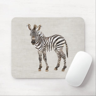 Nep Crème Linnen Zebra Safari Dier Muismat