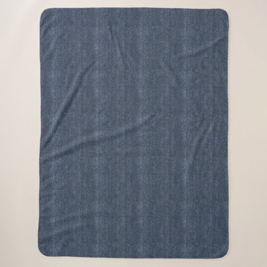 Nep Denim Blauwe Broek Sherpa Deken (Voorkant)