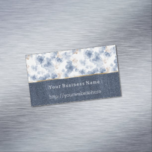 Nep Denim Blauwe Broek Zakelijke naam website Magnetisch Visitekaartje