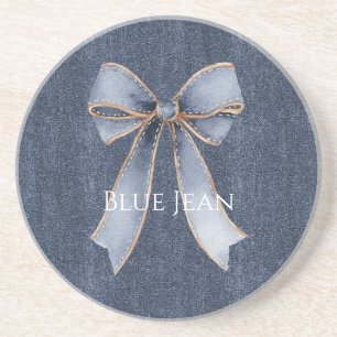 Nep Denim Blauwe Jean Boog Zandsteen Onderzetter