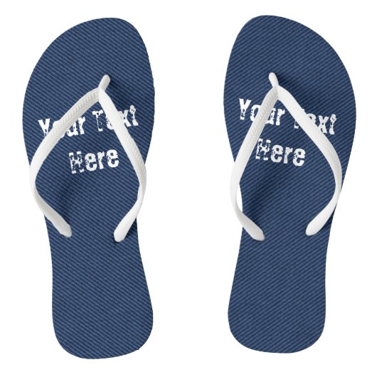 Nep Denim Flip Flops Persoonlijke Tekst (Voetbed)