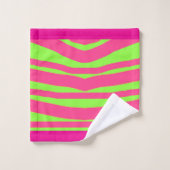 Nep Dierprint Lime + Roze Spa   Bad Handdoek (Wasdoekje)