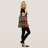 Nep Flanel Plaid Tote Tas (Op model)