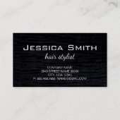 Nep fluweel zwart met monogram visitekaartje (Achterkant)