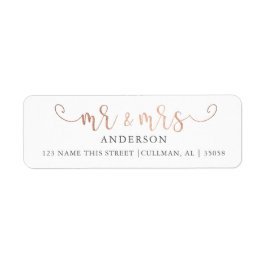 nep-Folie | de heer en mevrouw | ADRESETIKETTEN Etiket