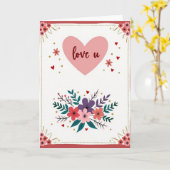 Nep Folie Liefde U Kaart (Gele Bloem)