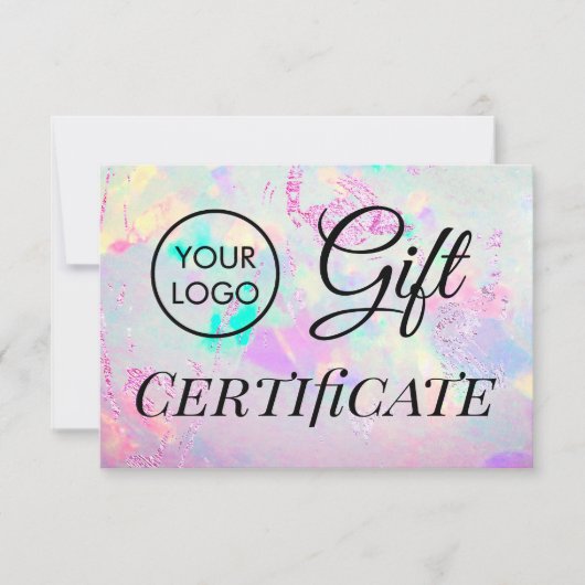 nep folie opaal cadeaubon (Voorkant)