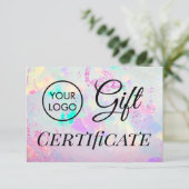 nep folie opaal cadeaubon (Staand voorkant)