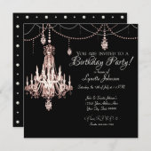 NEP Franse Kristallen Kroonluchter Verjaardagsfees Kaart (Voorkant / Achterkant)