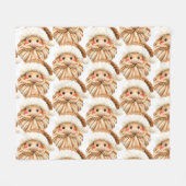 Nep garen inkepingshaak Sint gezicht Kerstmis Fleece Deken (Voorkant (Horizontaal))